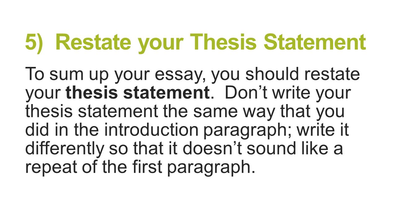 How to Restate a Thesis: 9 Steps (with Pictures) - wikiHow
